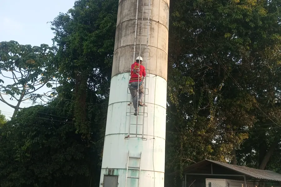 Limpeza de reservatório elevado